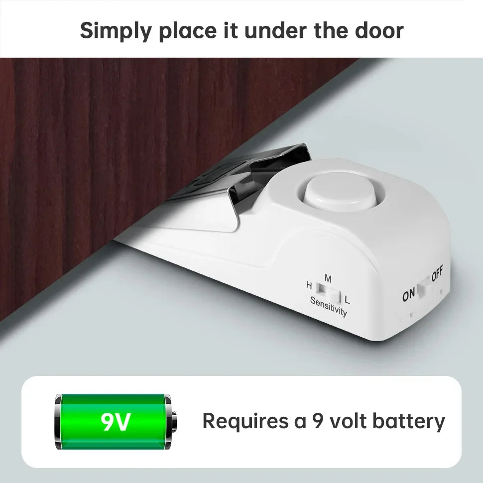 Alarme Bloqueur de Porte 120dB + Verrou Portable — Kit Sécurité Maison & Voyage - BLACKBEARD OUTDOOR INDUSTRIES