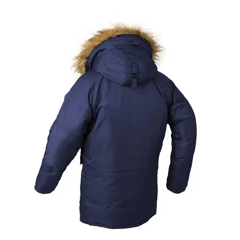 Parka homme longue à capuche pour l’hiver