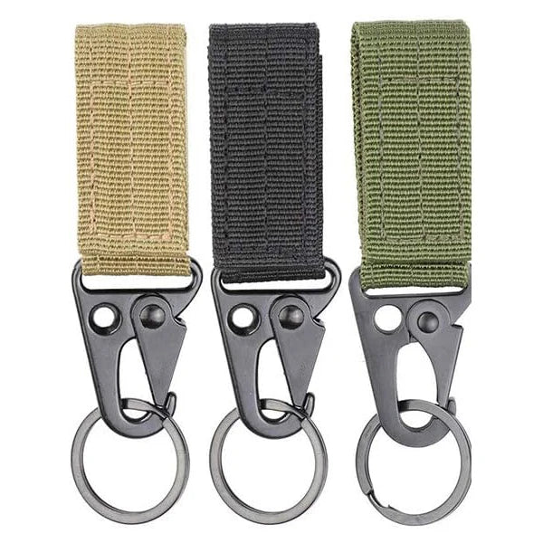 3 Pièces – Boucles Tactiques en Nylon avec Mousqueton Carabine, Clip de Ceinture EDC, Porte-Clés pour Sac à Dos Molle, Accessoire pour Escalade et Camping en Plein Air - BLACKBEARD OUTDOOR INDUSTRIES