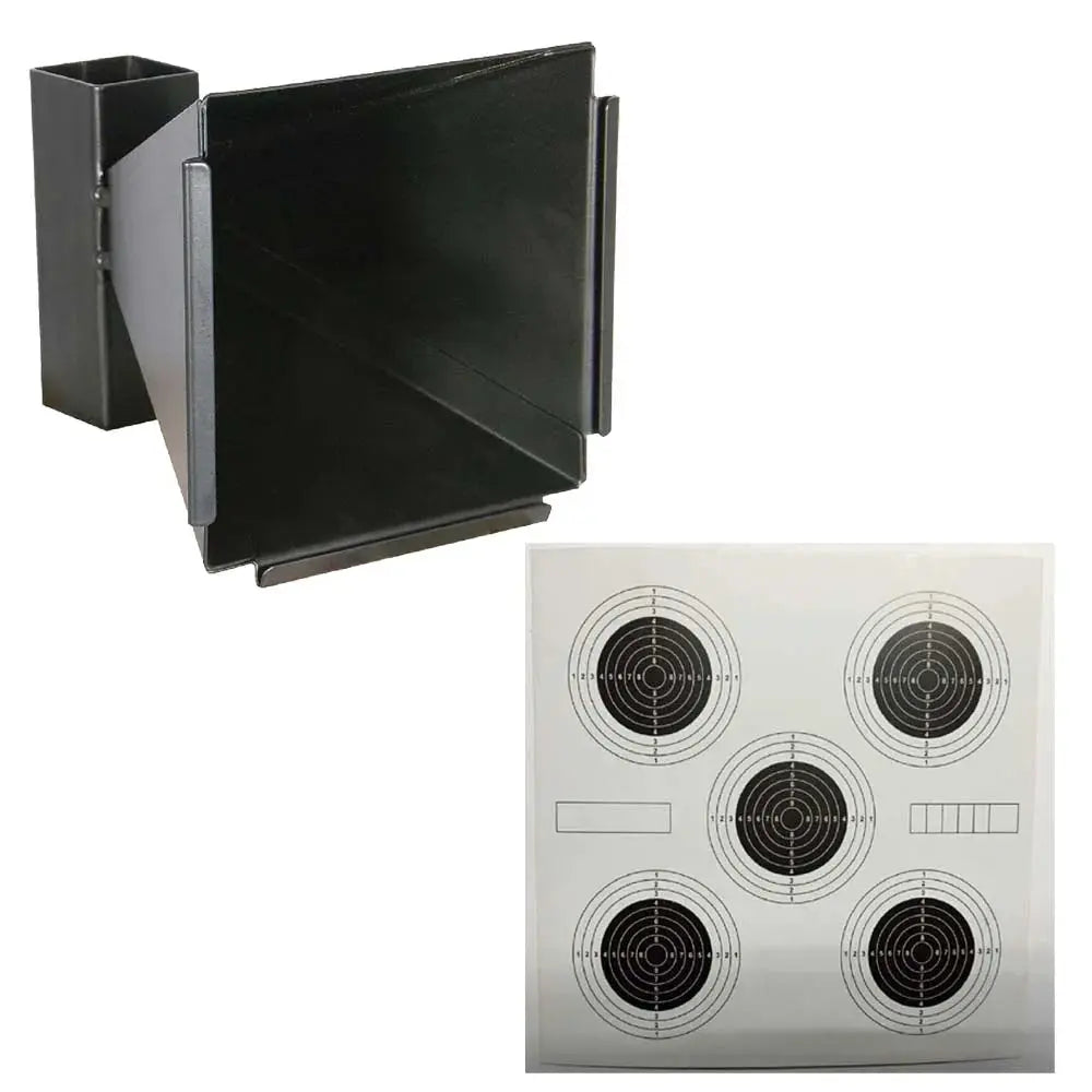 Cible Piège à Billes Noire en Forme d’Entonnoir avec Cibles en Papier – Collecteur de Billes pour Airsoft et Pistolet à Plombs Ma boutique