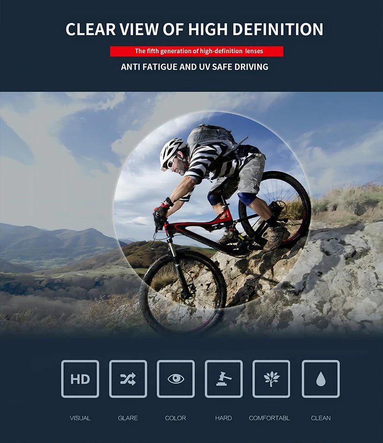 Lunettes de Soleil Sport RR7427 – Cyclisme Route & VTT Protection Totale – Confort Léger – Design Agressif - BLACKBEARD OUTDOOR INDUSTRIES