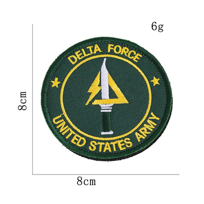 Patch Tactique Delta Force US Army – Broderie Hook & Loop 8x8 cm