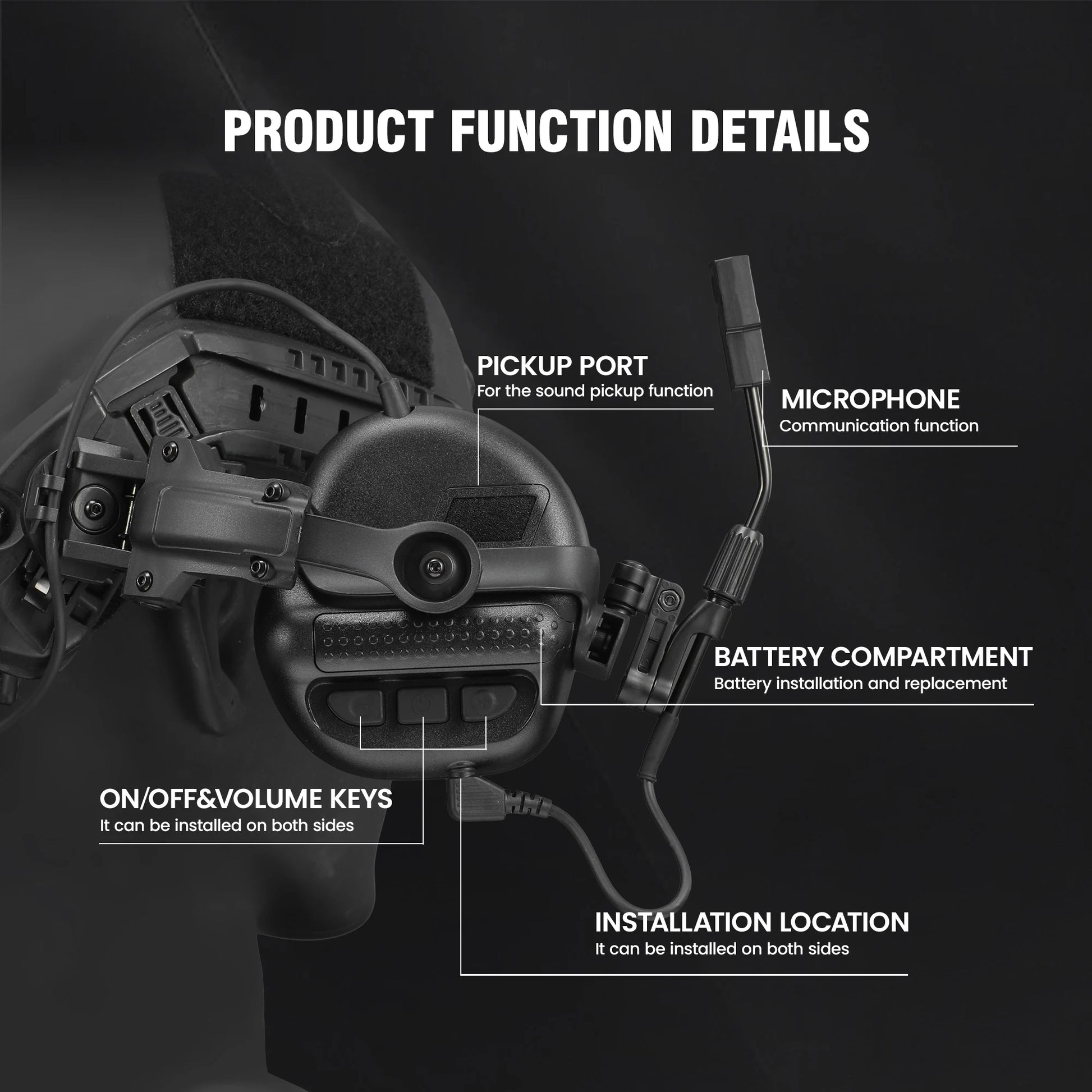 Casque de tir anti bruit électronique – Amplification du son, NRR 23 dB - BLACKBEARD OUTDOOR INDUSTRIES