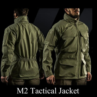 M2 Tactical Windbreaker Jacket – Veste de Travail Camouflée Imperméable à Capuche pour Randonnée, Sports et Activités en Extérieur BLACKBEARD OUTDOOR INDUSTRIES