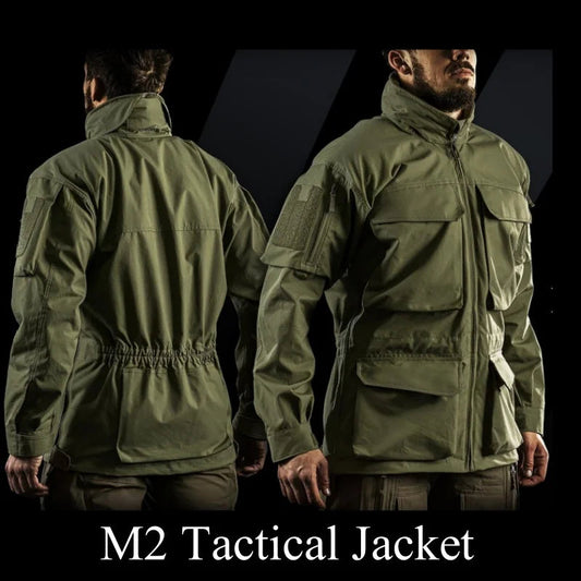 M2 Tactical Windbreaker Jacket – Veste de Travail Camouflée Imperméable à Capuche pour Randonnée, Sports et Activités en Extérieur BLACKBEARD OUTDOOR INDUSTRIES