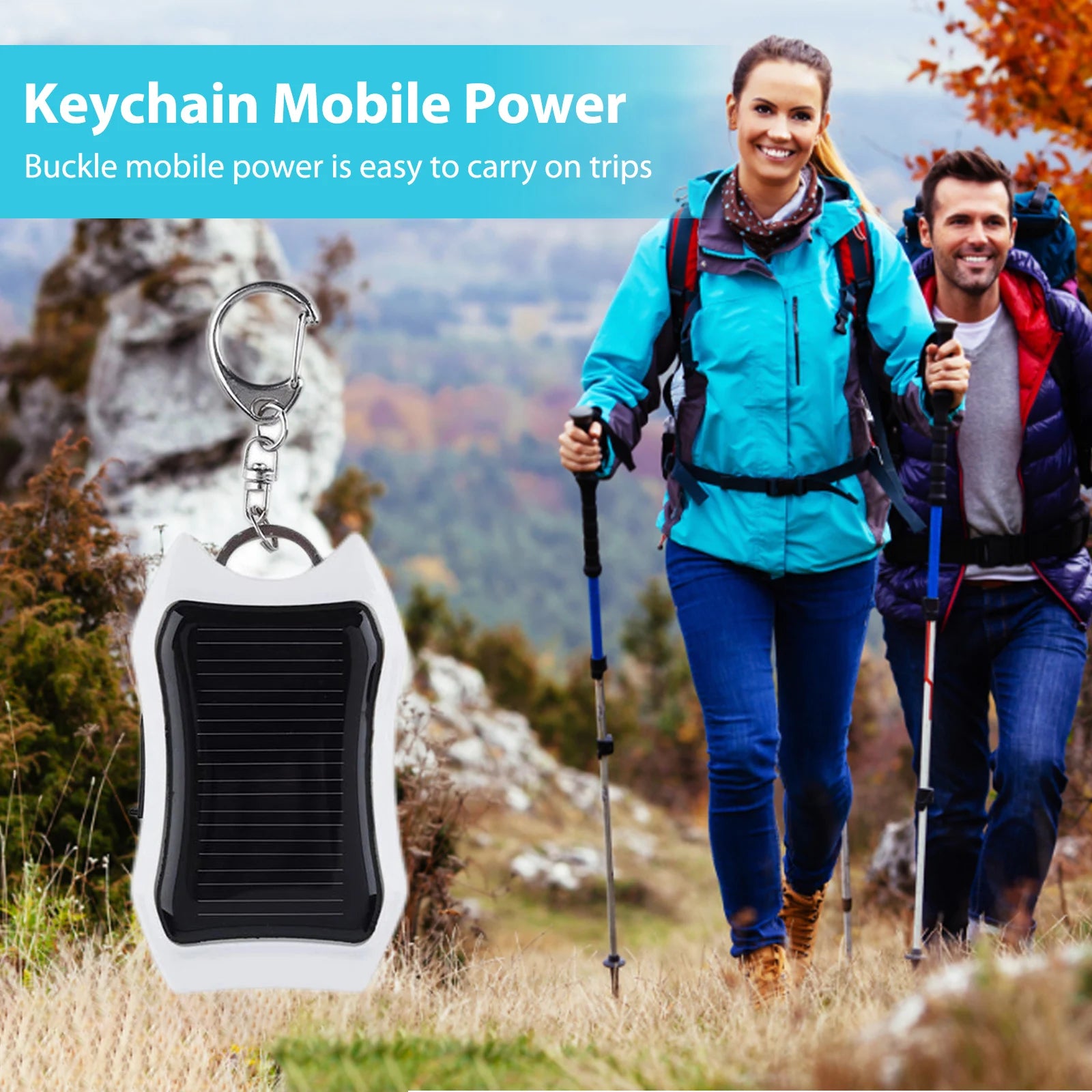 Mini batterie externe solaire portable 950mAH - BLACKBEARD OUTDOOR INDUSTRIES