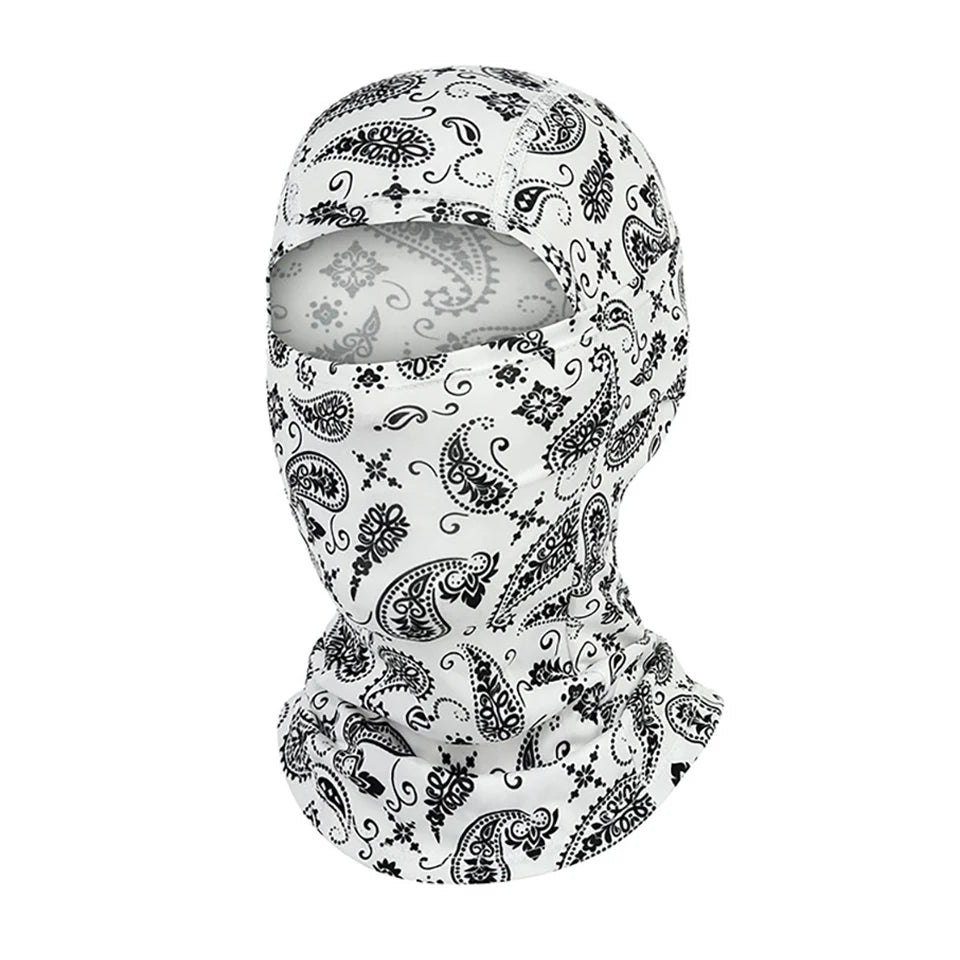Cagoule anti-UV vélo et moto, masque visage et cou