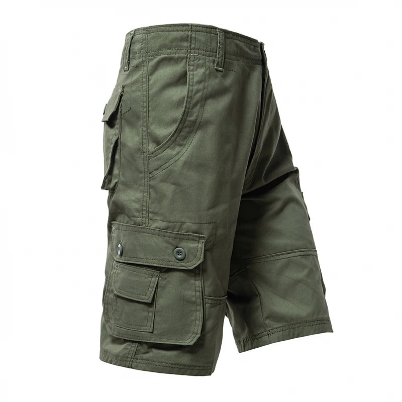 Short Cargo Homme Grande Taille – Coton, Coupe Droite, Style Streetwear Hip-Hop