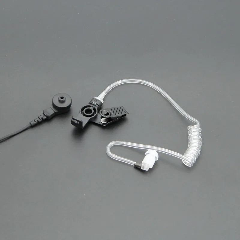 Oreillette Acoustique Tubulaire avec PTT – Compatible Hytera PD700/PD780/PD785/PT580H, 2 Broches à Vis