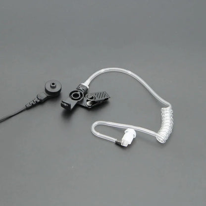 Oreillette Acoustique Tubulaire avec PTT – Compatible Hytera PD700/PD780/PD785/PT580H, 2 Broches à Vis