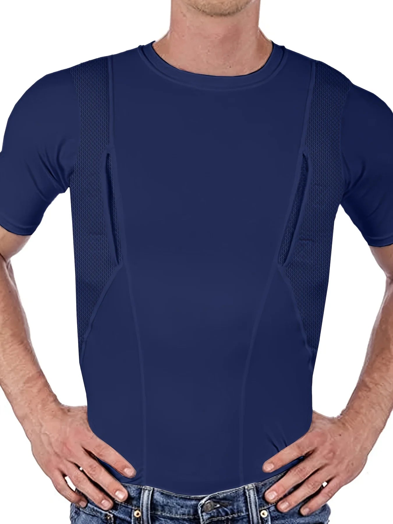 T-Shirt Holster Dissimulé Homme – Port Concealed Carry | Séchage Rapide | 6 Coloris | S à 5XL - BLACKBEARD OUTDOOR INDUSTRIES