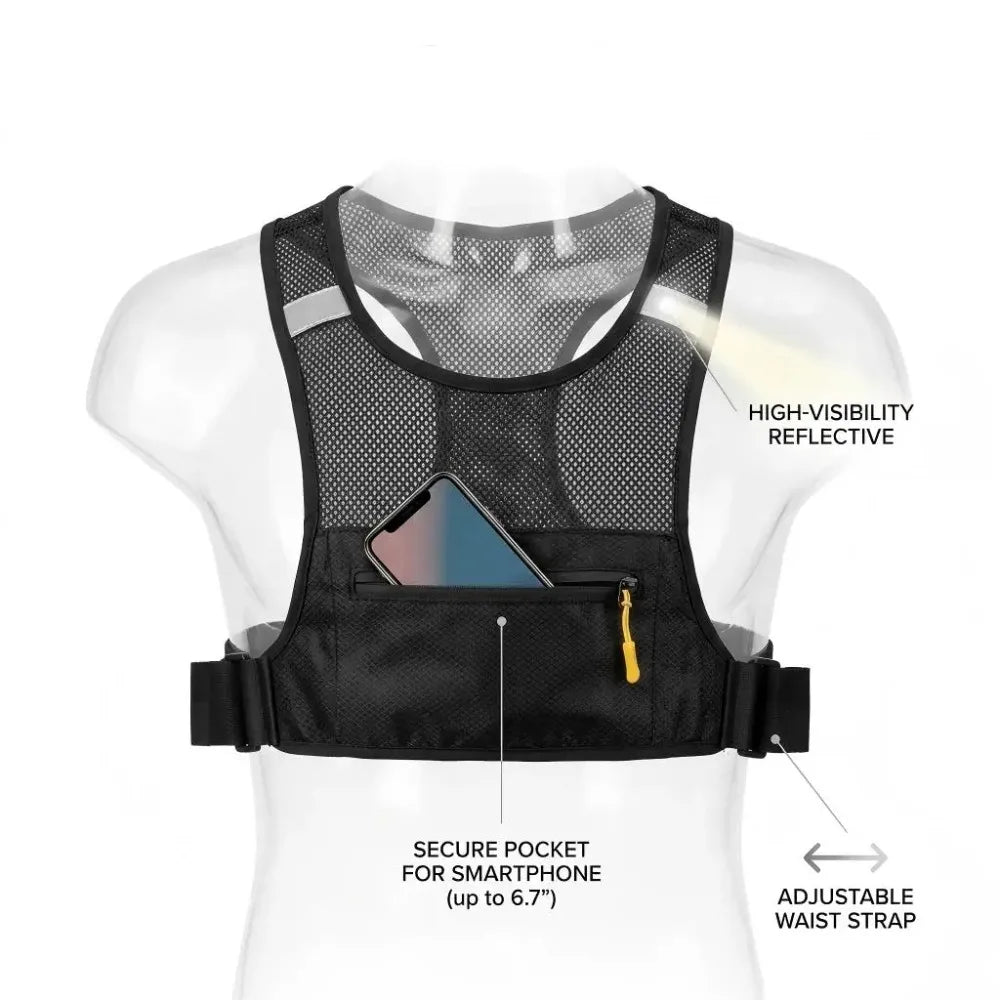 Sac de poitrine réfléchissant pour running, vélo et randonnée