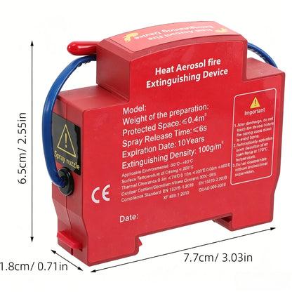 Extincteur Automatique Miniature – Déclenchement Thermique au Contact des Flammes 220V