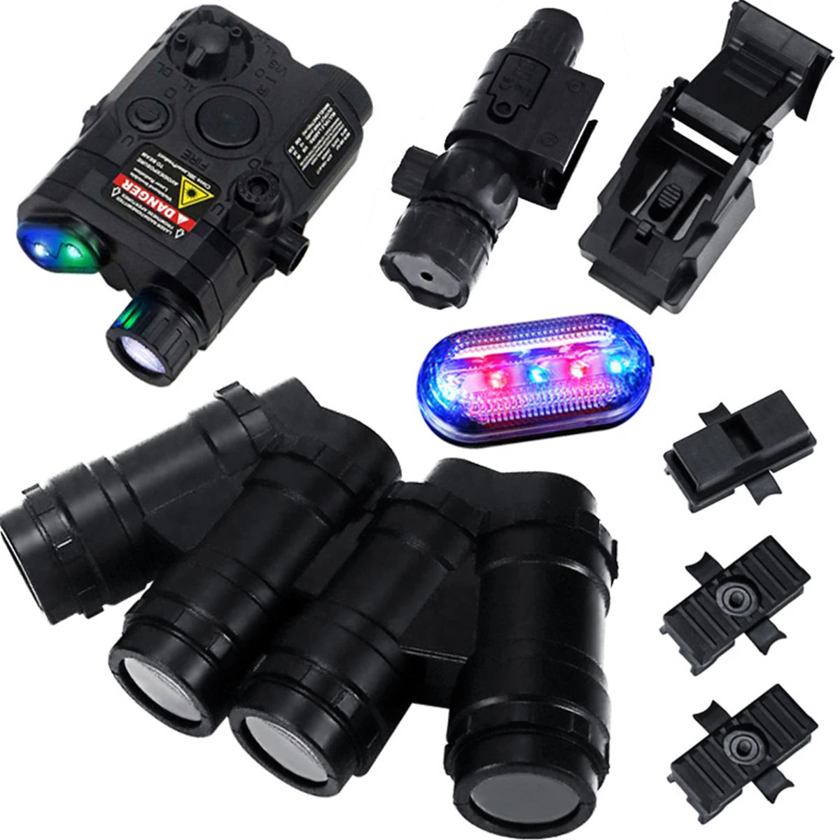 Kit Casque Tactique Enfant Airsoft – Vision Nocturne, Lampe & Visée Laser Multifontions - BLACKBEARD OUTDOOR INDUSTRIES