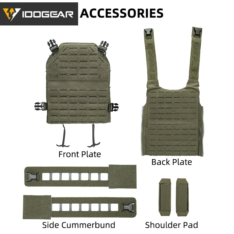 Gilet tactique IDOGEAR quick release laser cut léger MOLLE - BLACKBEARD OUTDOOR INDUSTRIES