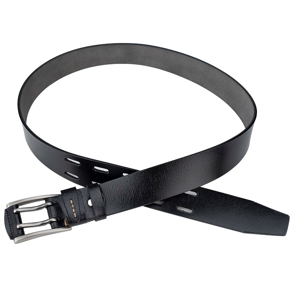 Ceinture en Cuir Véritable à Double Boucle pour Homme - Ceinture Casual 4,1 cm BLACKBEARD OUTDOOR INDUSTRIES