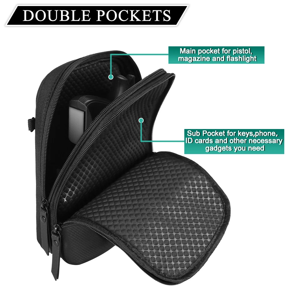 Sacoche holster discrète pour arme de poing, BAC