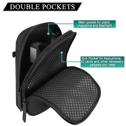 Sacoche holster discrète pour arme de poing, BAC