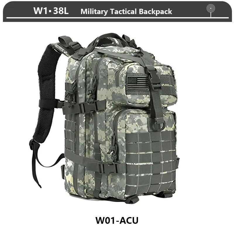 Sac à Dos Tactique 3 Jours – 38/45L | Imperméable, Résistant, Molle | Randonnée, Militaire, Survie - BLACKBEARD OUTDOOR INDUSTRIES