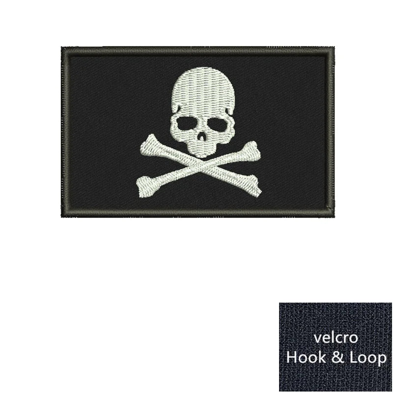 Patch Brodé Logo Skull 3D – Patch Tactique à Fixation par Crochet et Boucle – pour Vêtements, Sacs à Dos, Casquettes et Jeans - BLACKBEARD OUTDOOR INDUSTRIES