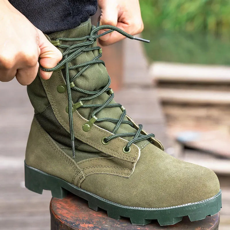 Bottes Tactiques Desert Boots Vertes - Imperméables, Tailles 37 à 48