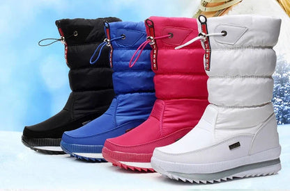 Bottes d'hiver fourrées à plateforme, modèle 686