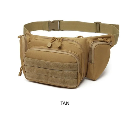 Sacoche banane tactique avec holster MOLLE - Port discret, porte-chargeurs intégrés, nylon résistant - BLACKBEARD OUTDOOR INDUSTRIES