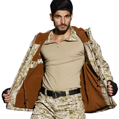 Veste Tactique Homme Hiver – HAN WILD Camouflage | Softshell | Polaire | Coupe-Vent | Randonnée | Chasse | Outdoor - BLACKBEARD OUTDOOR INDUSTRIES