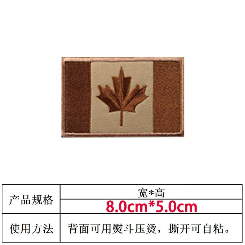 Patch Drapeau Canada – Brodé avec Velcro ou à Coudre - BLACKBEARD OUTDOOR INDUSTRIES