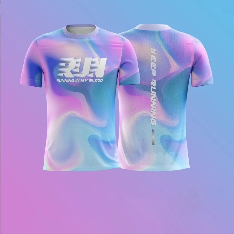 T-Shirt Running 3D Print – Imprimé Lettres – Respirant à Séchage Rapide – Unisexe - BLACKBEARD OUTDOOR INDUSTRIES