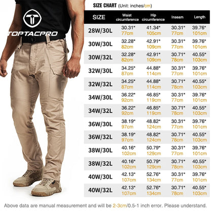 Pantalon tactique TOPTACPRO stretch ripstop déperlant multi-poches - BLACKBEARD OUTDOOR INDUSTRIES