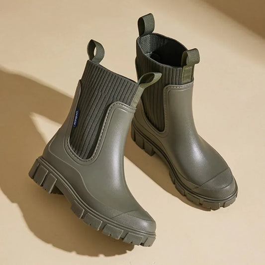 Bottes de pluie imperméables femme - Chelsea mi-mollet