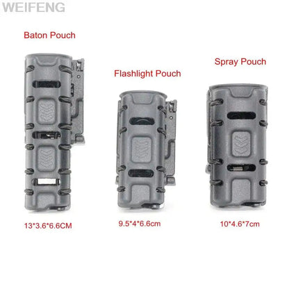 Holder Multifonction Molle pour Spray, Lampe de Poche et Baton - Rotation à 360° - Clip de Ceinture Police - Outil de Défense Personnel BLACKBEARD OUTDOOR INDUSTRIES