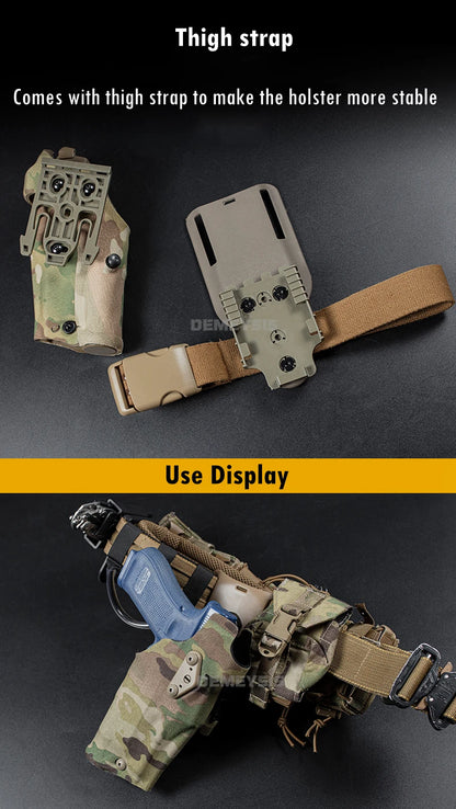 Holster Tactique de Cuisse – Pour Glock 17 Gen4 / G19 avec Lampe X300 / X300U - BLACKBEARD OUTDOOR INDUSTRIES