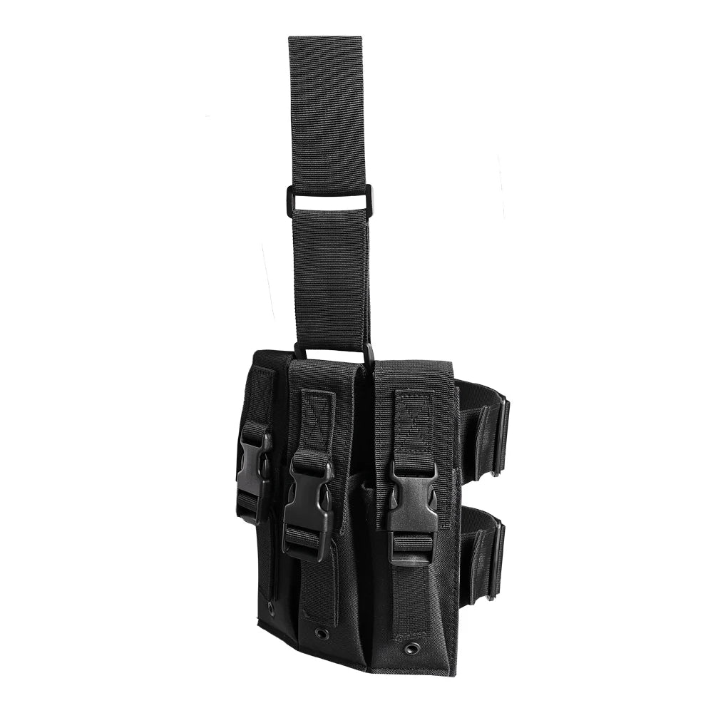 Porte-chargeur MP5 de cuisse triple en nylon 600D