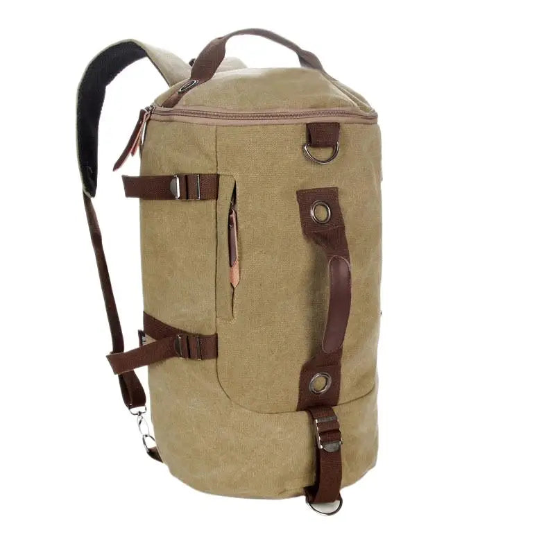 Sac à dos homme en toile et cuir – Voyage et ordinateur