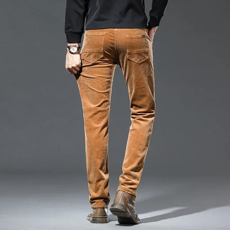Pantalon Velours Côtelé Homme — 93% Coton Stretch, Coupe Droite, Smart Casual & Business | W28 à W40 - BLACKBEARD OUTDOOR INDUSTRIES