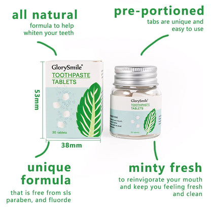 Tablettes de Dentifrice Naturel – Taille Voyage, Comprimés à Mâcher, Blanchiment Naturel, Fraîcheur de Souffle - BLACKBEARD OUTDOOR INDUSTRIES