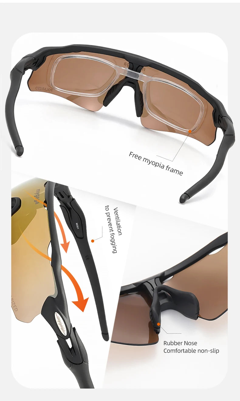Lunettes de Cyclisme Polarisées Photochromiques M301 — Performance et Protection Totales pour les Passionnés de Plein Air - BLACKBEARD OUTDOOR INDUSTRIES