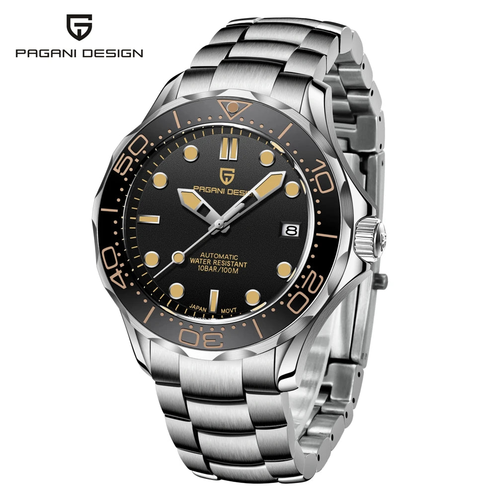 Montre Automatique PAGANI DESIGN PD1667 – Saphir AR, 100M, Mouvement Miyota 8215