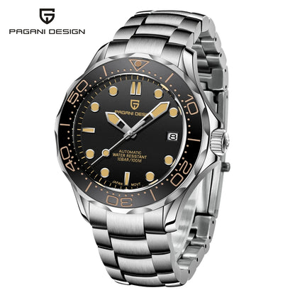 Montre Automatique PAGANI DESIGN PD1667 – Saphir AR, 100M, Mouvement Miyota 8215