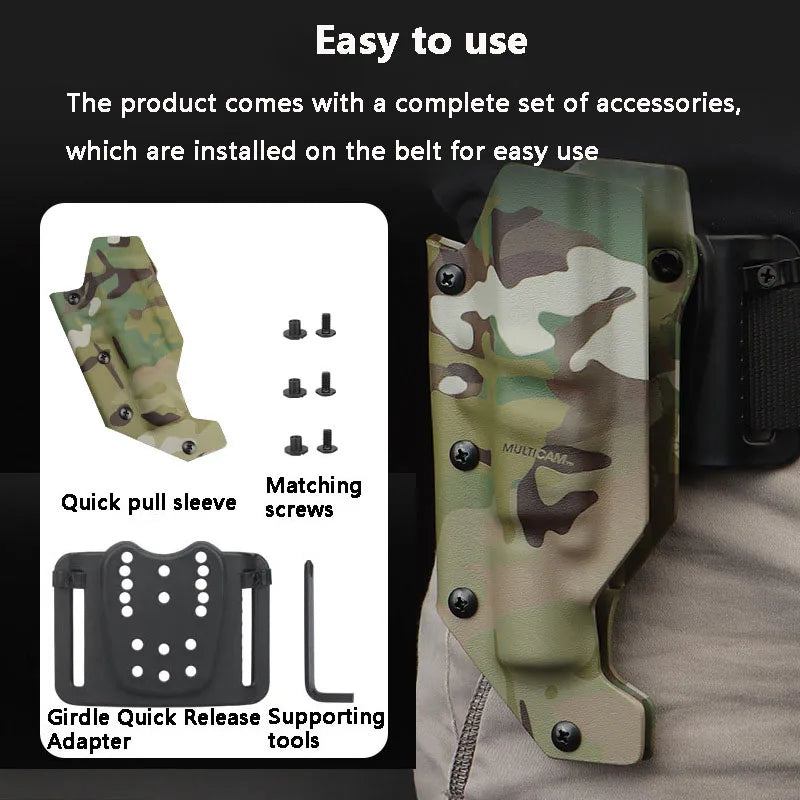 Holster Tactique KYDEX pour Pistolet avec Système de Retrait Rapide et Support pour Lampe X300 – Compatible Beretta M9, CZP-01, SP-01, FNX-45 et Plus - BLACKBEARD OUTDOOR INDUSTRIES