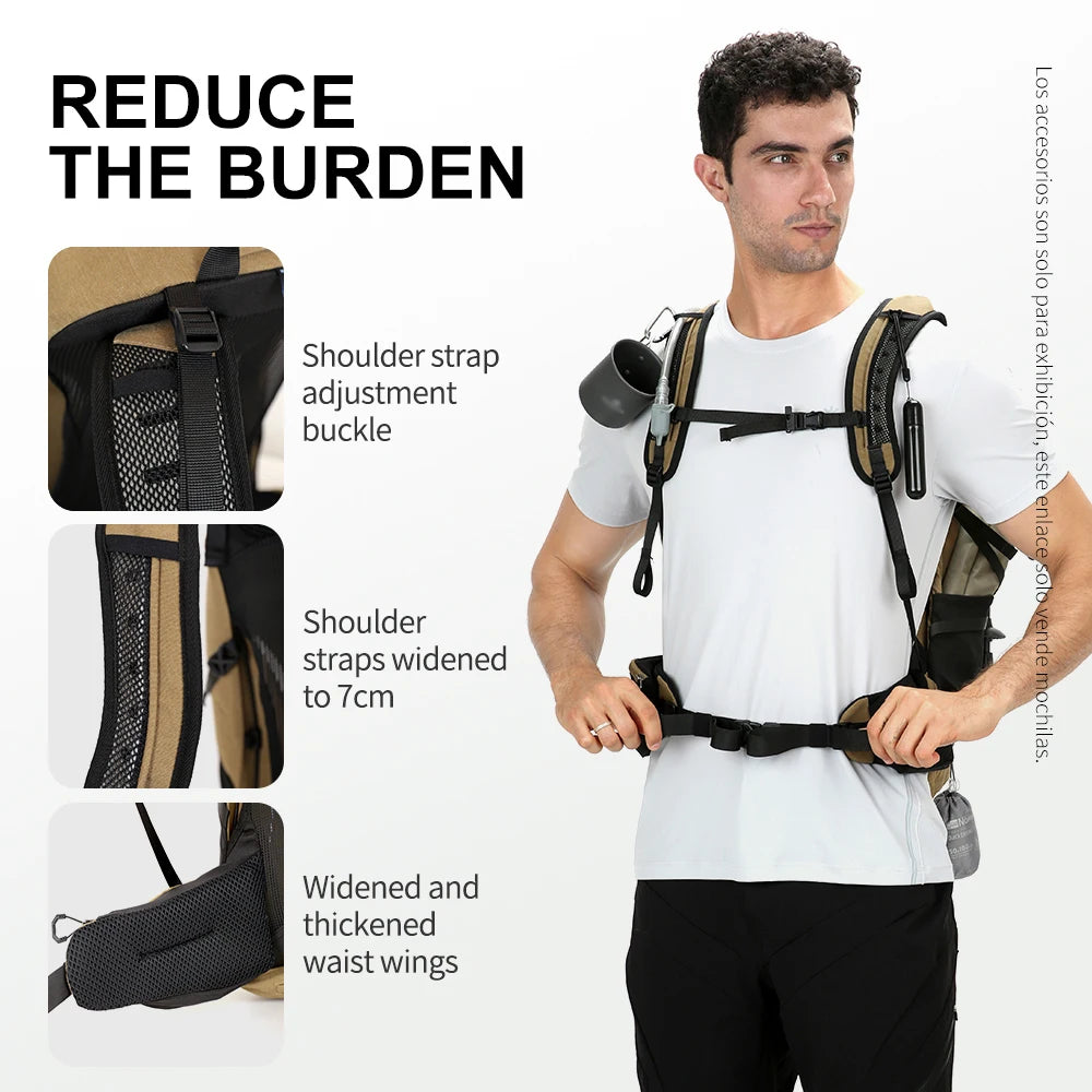 Sac à Dos de Randonnée 35L – Imperméable avec Housse de Pluie Intégrée | Mixte Homme/Femme - BLACKBEARD OUTDOOR INDUSTRIES