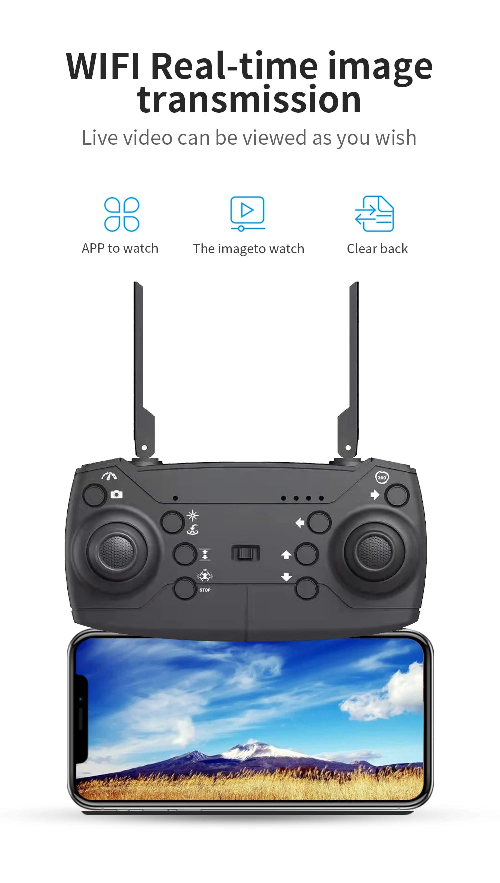 KBDFA 2025 E88 Professional Wide Angle RC HD 4K Camera drone Ma boutique