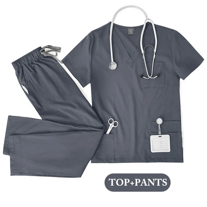 Ensemble Scrubs Médical Unisexe — Haut Manches Courtes & Pantalon Infirmier - BLACKBEARD OUTDOOR INDUSTRIES
