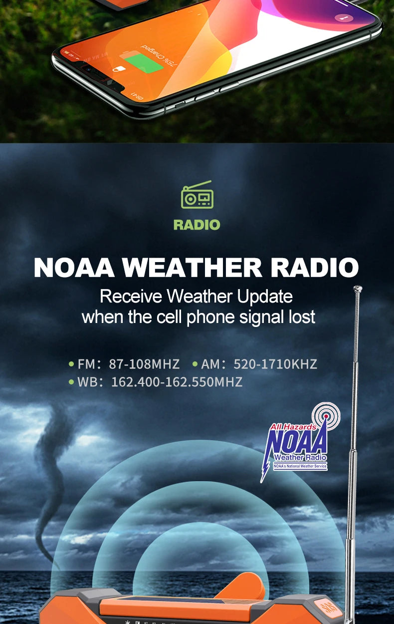 radio multifonction de survie solaire AM, FM et NOAA Ma boutique