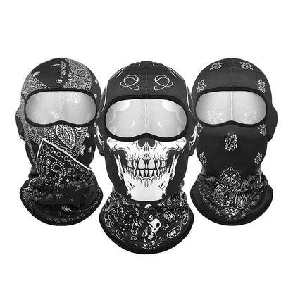 Cagoule balaclava à motifs imprimés pour vélo et outdoor