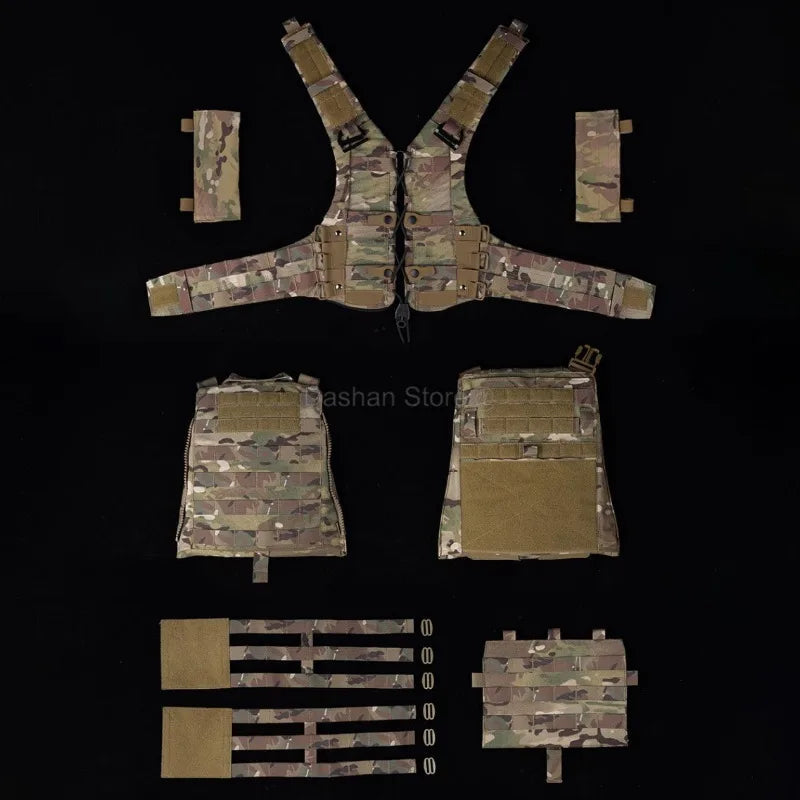 Gilet Tactique AVS MBAV Plate Carrier – Gilet Modulaire Adaptatif à Libération Rapide, Confortable, avec Système MOLLE – Airsoft, Entraînement, Chasse et Combat BLACKBEARD OUTDOOR INDUSTRIES
