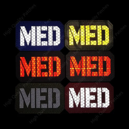 MEDIC Embroidered Patch IR Reflective Glow in Dark Tactical Military Patches Medical MED EMT PARAMEDIC Emblem PVC Rubber Badges - BLACKBEARD OUTDOOR INDUSTRIES