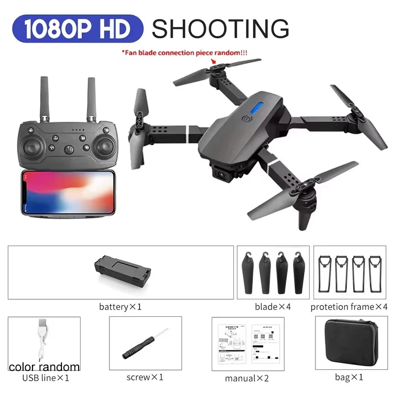 KBDFA 2025 E88 Professional Wide Angle RC HD 4K Camera drone Ma boutique